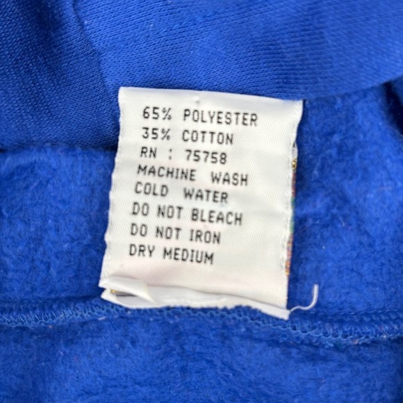 Vintage LA Gear Blue Pink Embroidered Hoodie Sweatshirt Women's Size Medium - Picture 6 of 9